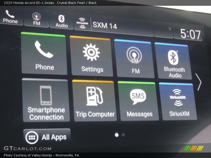 Controls of 2020 Accord EX-L Sedan