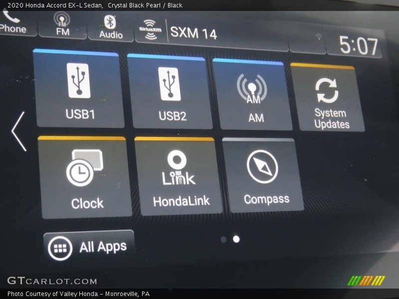 Controls of 2020 Accord EX-L Sedan