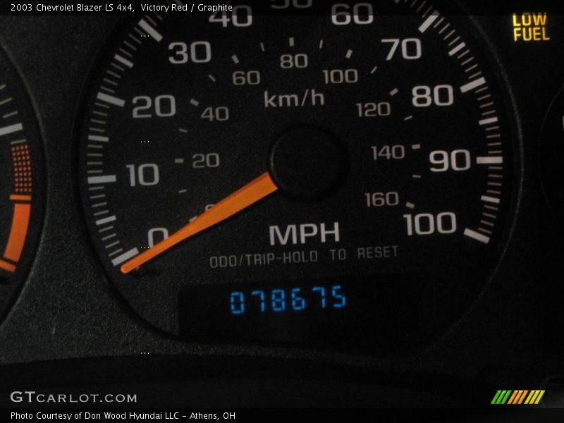 Victory Red / Graphite 2003 Chevrolet Blazer LS 4x4