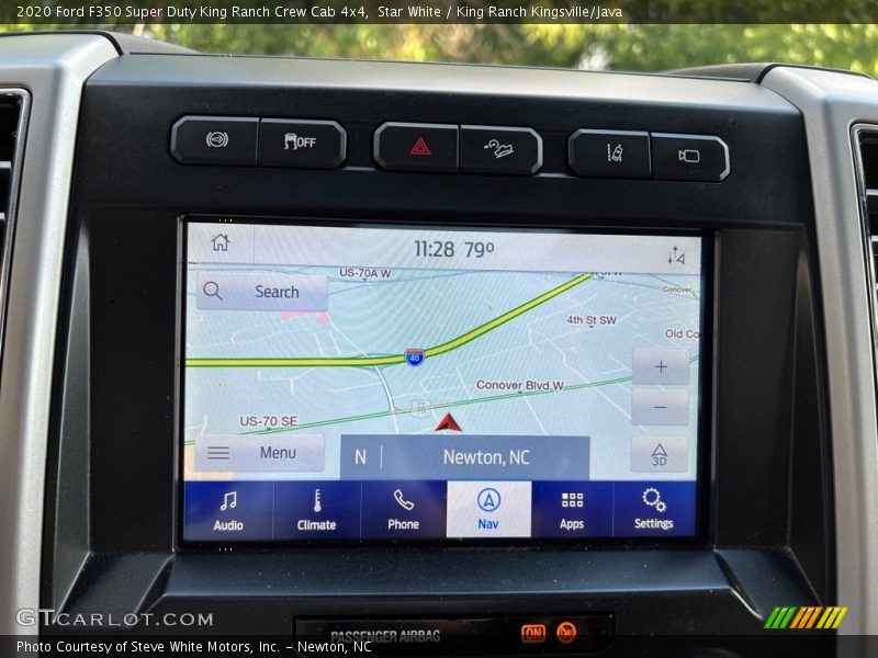 Navigation of 2020 F350 Super Duty King Ranch Crew Cab 4x4