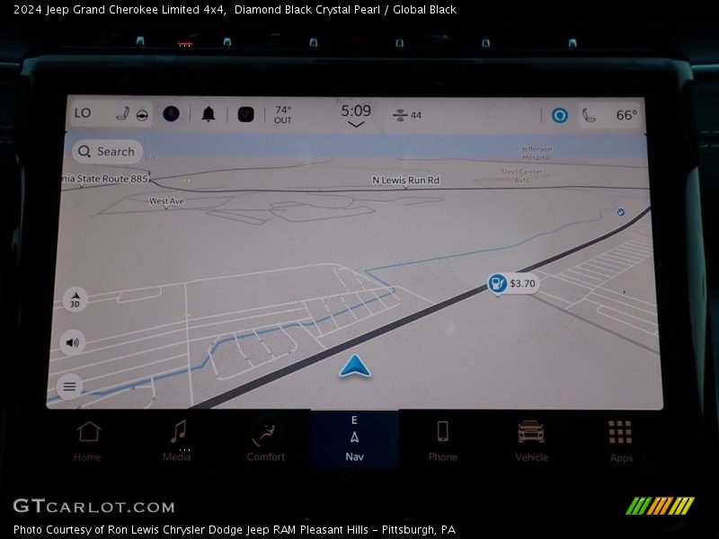 Navigation of 2024 Grand Cherokee Limited 4x4