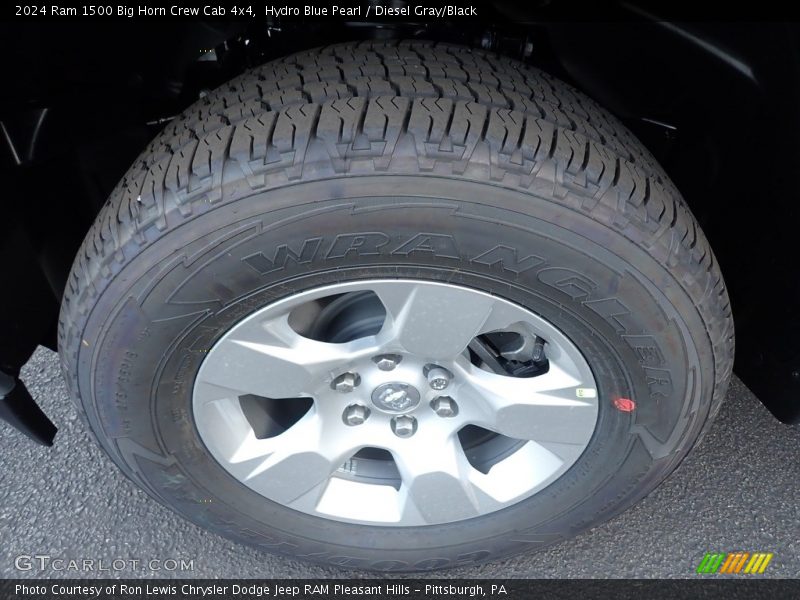 Hydro Blue Pearl / Diesel Gray/Black 2024 Ram 1500 Big Horn Crew Cab 4x4