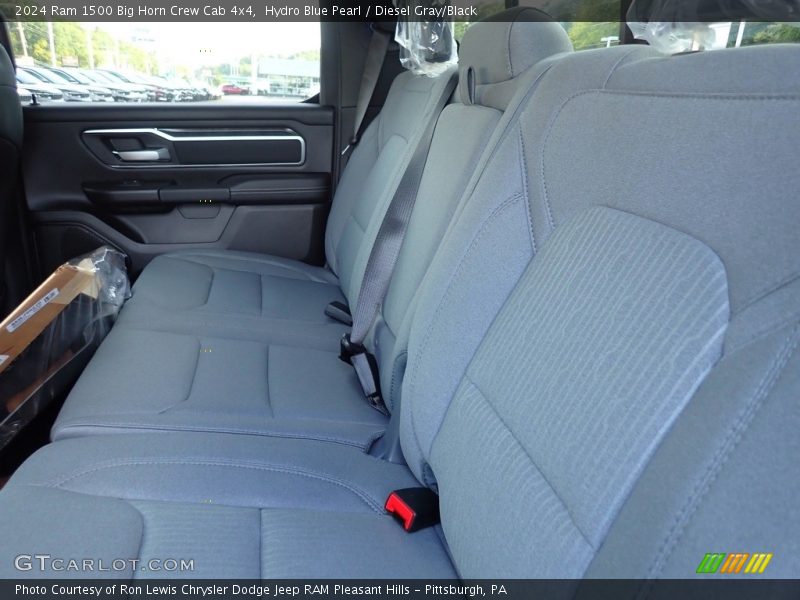 Hydro Blue Pearl / Diesel Gray/Black 2024 Ram 1500 Big Horn Crew Cab 4x4
