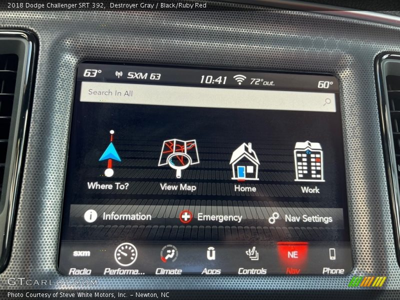 Controls of 2018 Challenger SRT 392