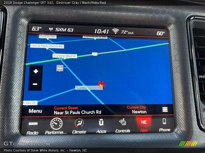 Navigation of 2018 Challenger SRT 392