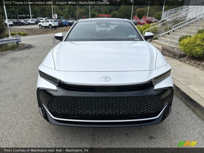 Oxygen White / Black/Dark Chestnut 2023 Toyota Crown Limited AWD