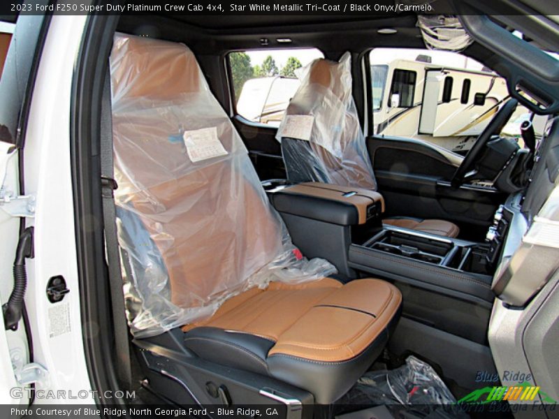  2023 F250 Super Duty Platinum Crew Cab 4x4 Black Onyx/Carmelo Interior