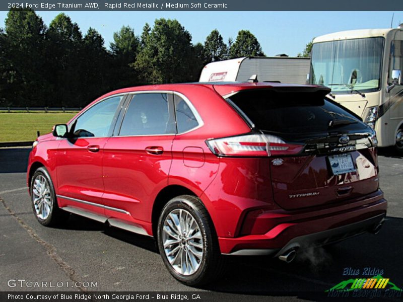 Rapid Red Metallic / Medium Soft Ceramic 2024 Ford Edge Titanium AWD