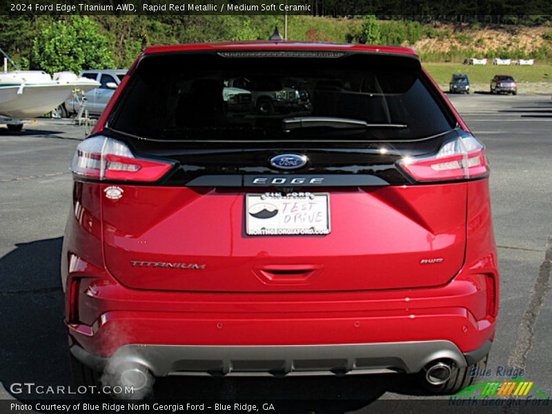 Rapid Red Metallic / Medium Soft Ceramic 2024 Ford Edge Titanium AWD
