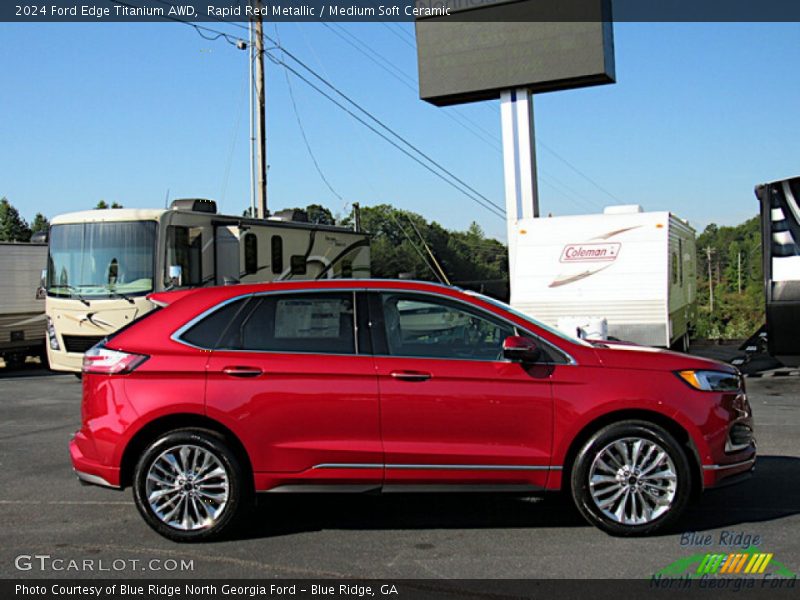 Rapid Red Metallic / Medium Soft Ceramic 2024 Ford Edge Titanium AWD