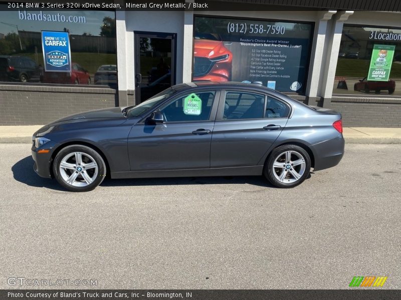 Mineral Grey Metallic / Black 2014 BMW 3 Series 320i xDrive Sedan