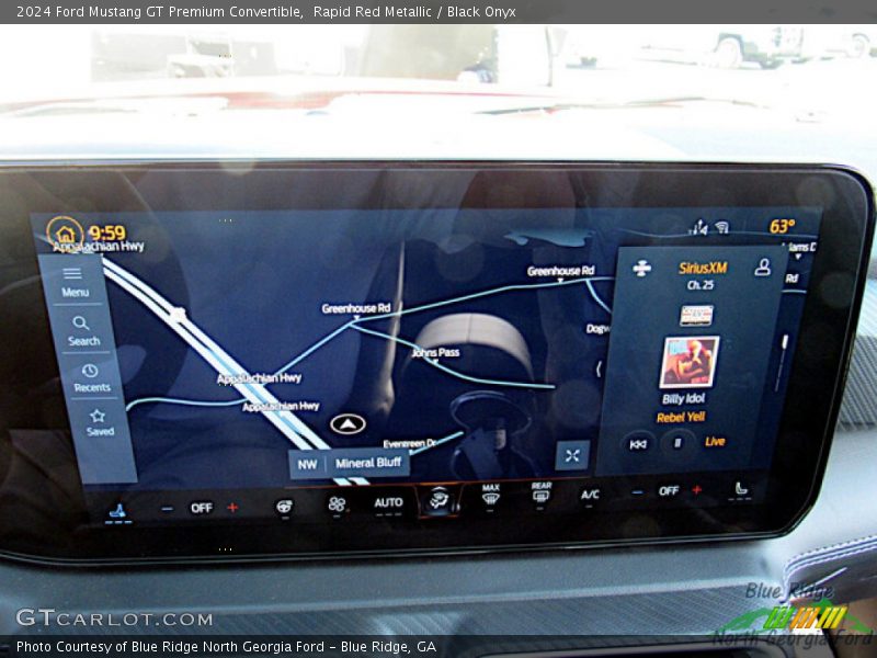 Navigation of 2024 Mustang GT Premium Convertible