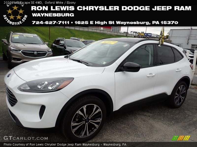 Oxford White / Ebony 2022 Ford Escape SE 4WD