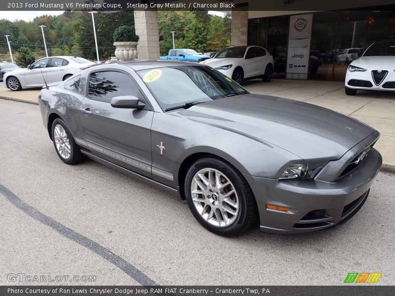 Sterling Gray Metallic / Charcoal Black 2013 Ford Mustang V6 Premium Coupe