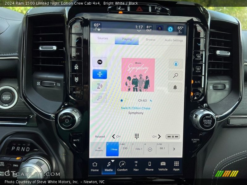Controls of 2024 1500 Limited Night Edition Crew Cab 4x4