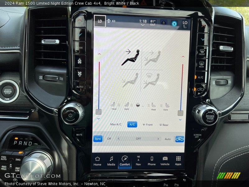 Controls of 2024 1500 Limited Night Edition Crew Cab 4x4