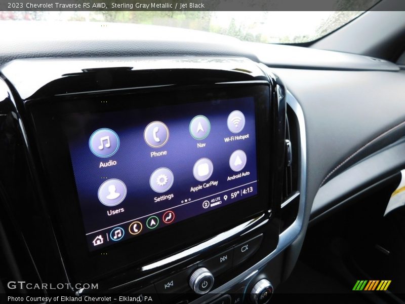 Sterling Gray Metallic / Jet Black 2023 Chevrolet Traverse RS AWD