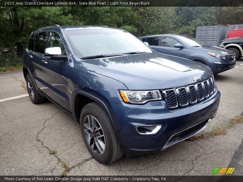 Slate Blue Pearl / Light Frost Beige/Black 2020 Jeep Grand Cherokee Limited 4x4