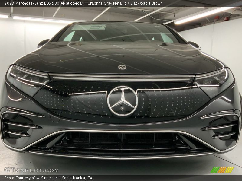 Graphite Gray Metallic / Black/Sable Brown 2023 Mercedes-Benz EQS 580 4Matic Sedan