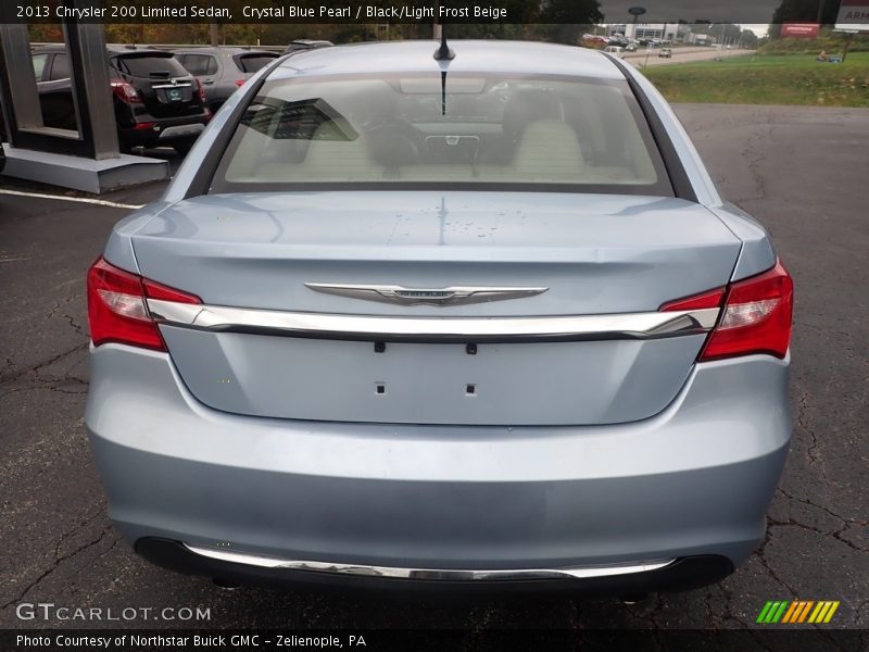 Crystal Blue Pearl / Black/Light Frost Beige 2013 Chrysler 200 Limited Sedan