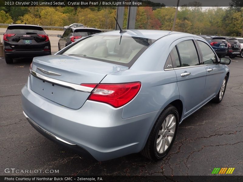 Crystal Blue Pearl / Black/Light Frost Beige 2013 Chrysler 200 Limited Sedan