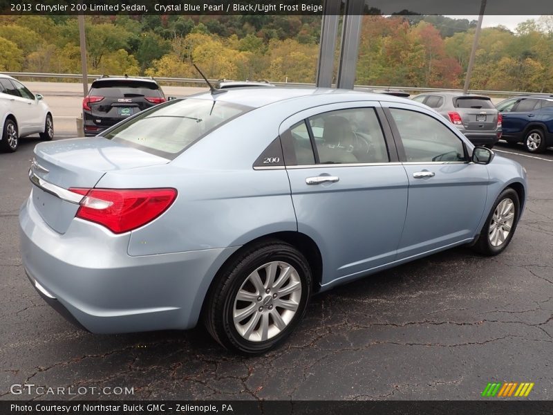 Crystal Blue Pearl / Black/Light Frost Beige 2013 Chrysler 200 Limited Sedan
