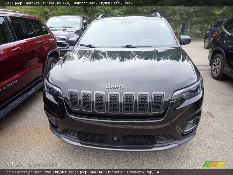 Diamond Black Crystal Pearl / Black 2021 Jeep Cherokee Latitude Lux 4x4