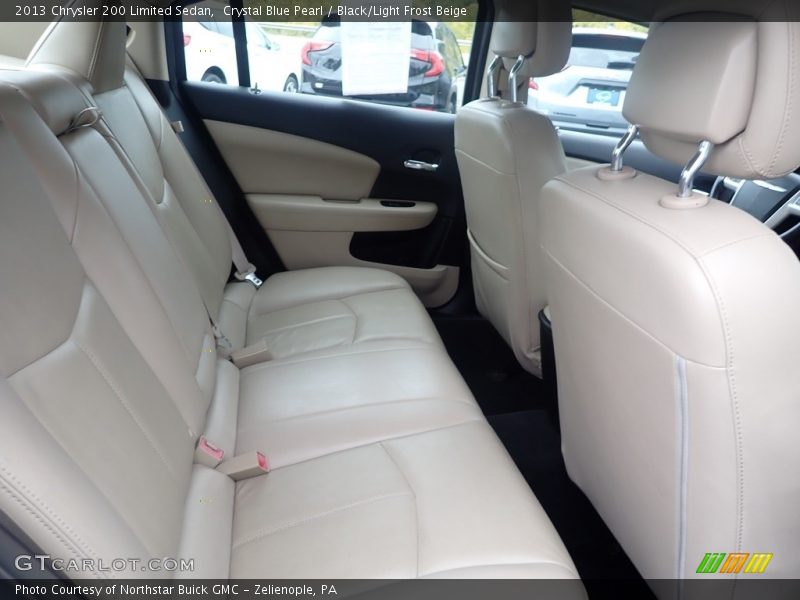Crystal Blue Pearl / Black/Light Frost Beige 2013 Chrysler 200 Limited Sedan