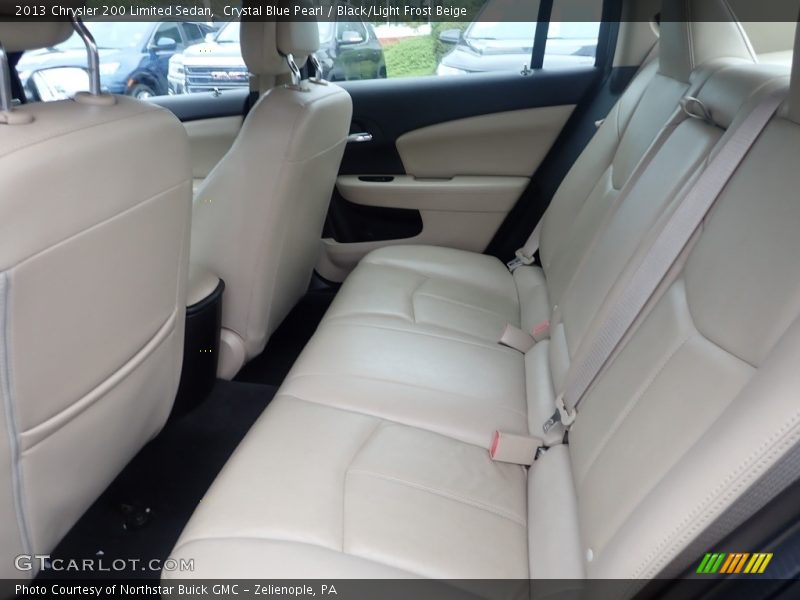 Crystal Blue Pearl / Black/Light Frost Beige 2013 Chrysler 200 Limited Sedan