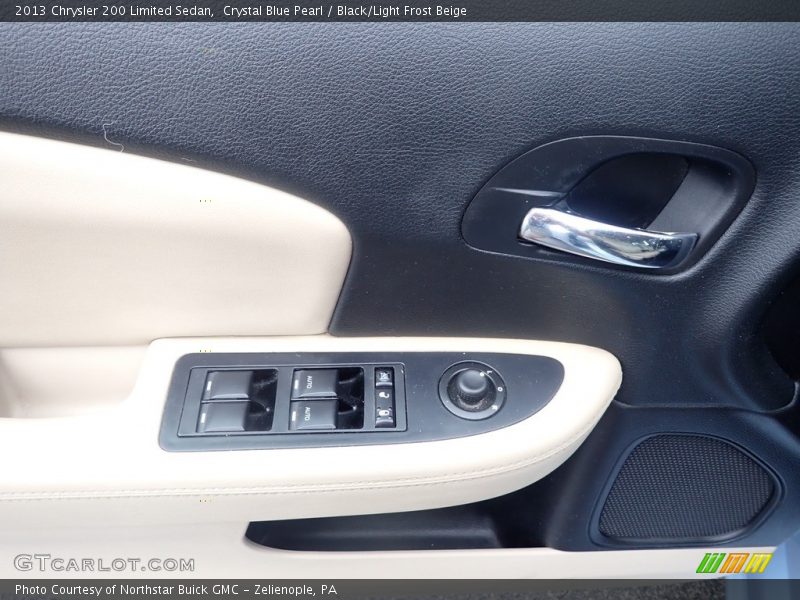Crystal Blue Pearl / Black/Light Frost Beige 2013 Chrysler 200 Limited Sedan