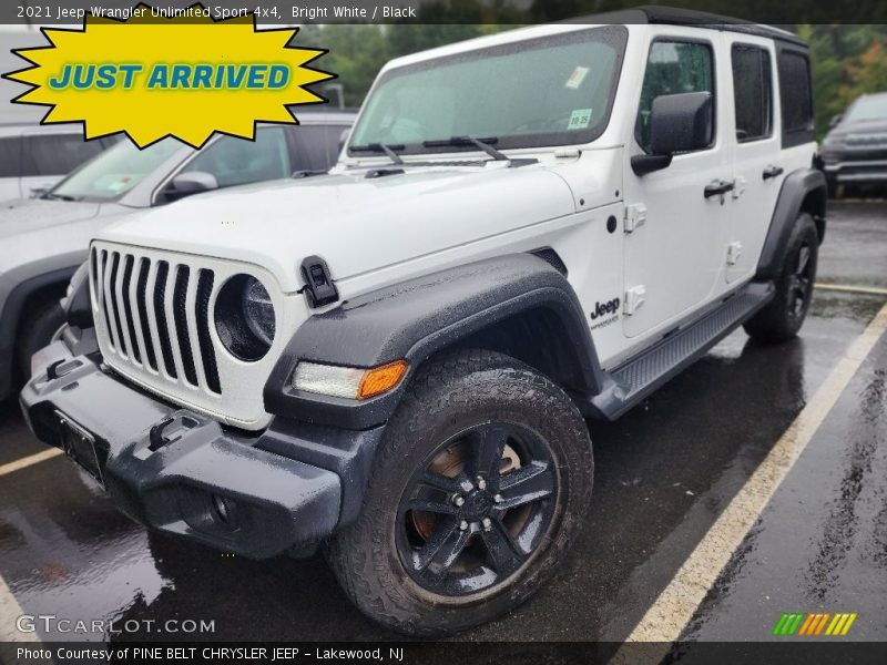 Bright White / Black 2021 Jeep Wrangler Unlimited Sport 4x4