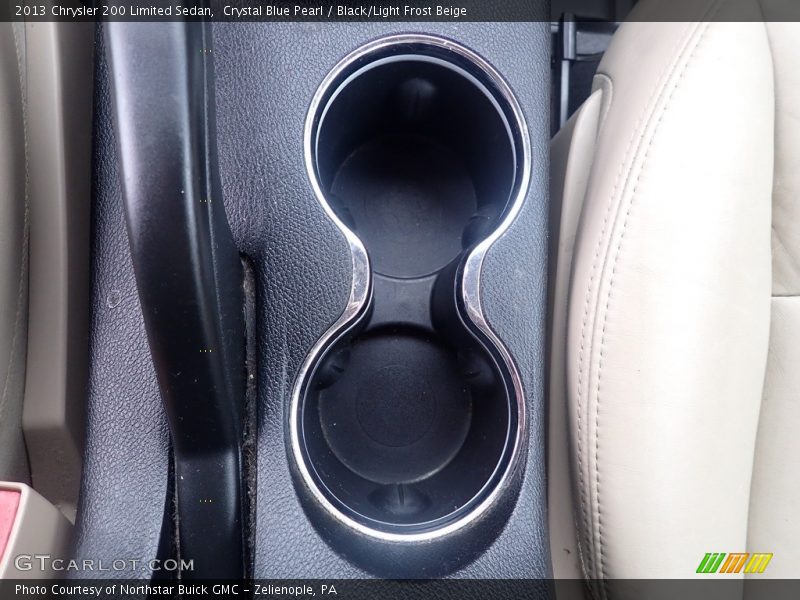 Crystal Blue Pearl / Black/Light Frost Beige 2013 Chrysler 200 Limited Sedan