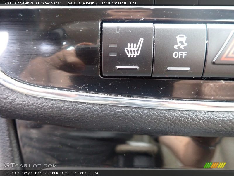 Crystal Blue Pearl / Black/Light Frost Beige 2013 Chrysler 200 Limited Sedan