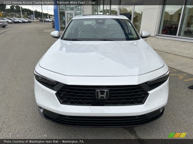 Platinum White Pearl / Gray 2023 Honda Accord Touring Hybrid