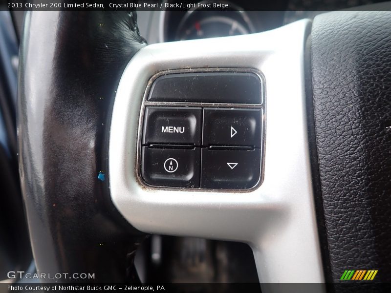 Crystal Blue Pearl / Black/Light Frost Beige 2013 Chrysler 200 Limited Sedan