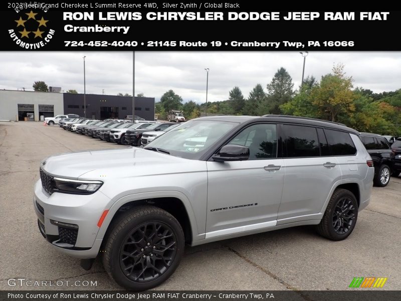 Silver Zynith / Global Black 2023 Jeep Grand Cherokee L Summit Reserve 4WD