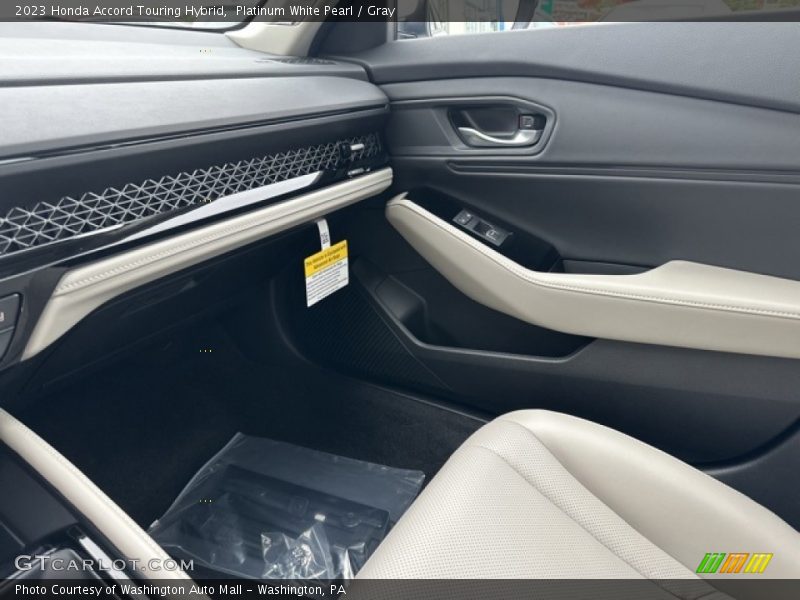 Platinum White Pearl / Gray 2023 Honda Accord Touring Hybrid