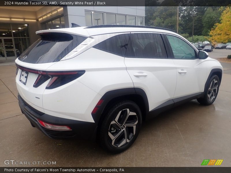 Serenity White Pearl / Black 2024 Hyundai Tucson SEL AWD