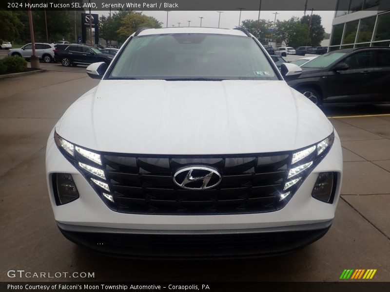 Serenity White Pearl / Black 2024 Hyundai Tucson SEL AWD