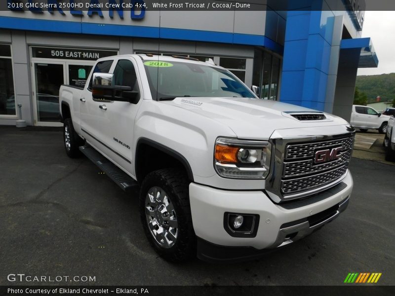 White Frost Tricoat / Cocoa/­Dune 2018 GMC Sierra 2500HD Denali Crew Cab 4x4