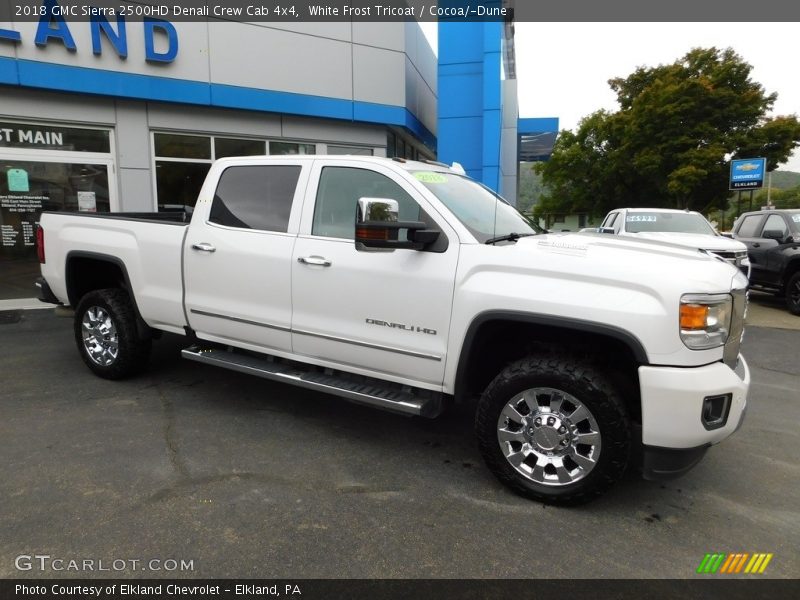 White Frost Tricoat / Cocoa/­Dune 2018 GMC Sierra 2500HD Denali Crew Cab 4x4