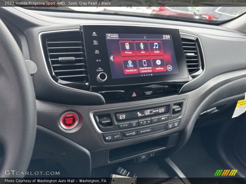 Controls of 2023 Ridgeline Sport AWD