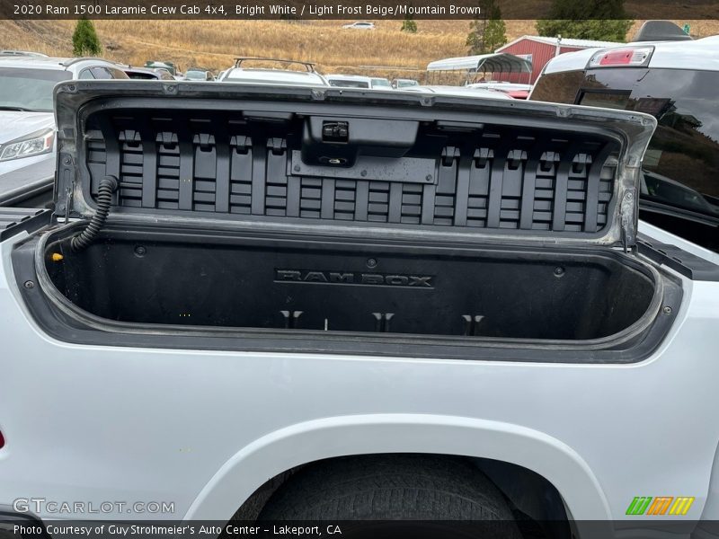 Bright White / Light Frost Beige/Mountain Brown 2020 Ram 1500 Laramie Crew Cab 4x4