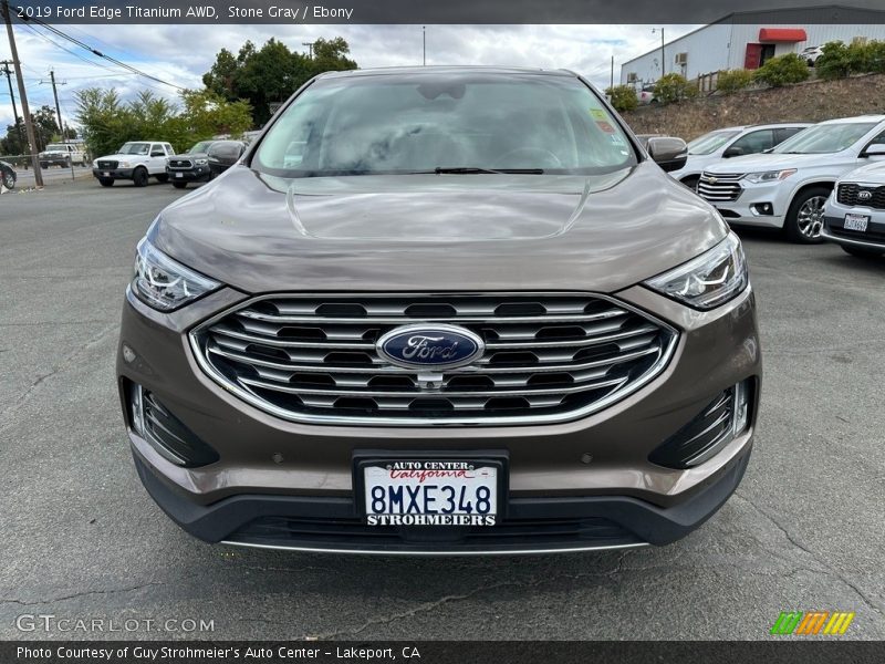 Stone Gray / Ebony 2019 Ford Edge Titanium AWD
