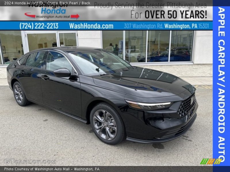 Crystal Black Pearl / Black 2024 Honda Accord EX