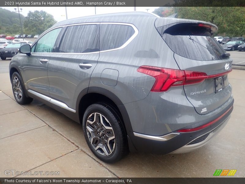 Hampton Gray / Black 2023 Hyundai Santa Fe Hybrid Limited AWD