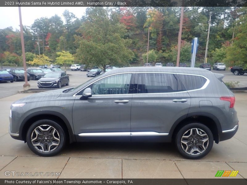 Hampton Gray / Black 2023 Hyundai Santa Fe Hybrid Limited AWD