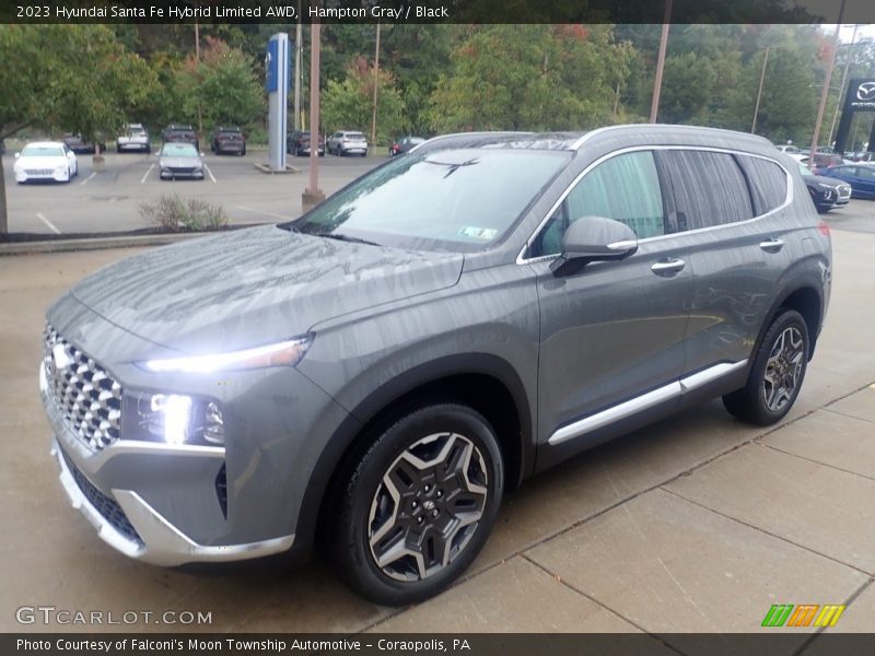 Hampton Gray / Black 2023 Hyundai Santa Fe Hybrid Limited AWD