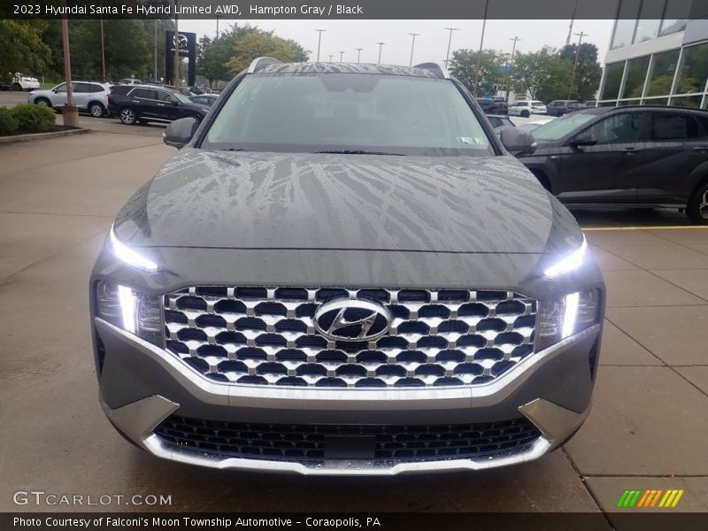 Hampton Gray / Black 2023 Hyundai Santa Fe Hybrid Limited AWD