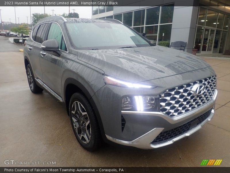Hampton Gray / Black 2023 Hyundai Santa Fe Hybrid Limited AWD